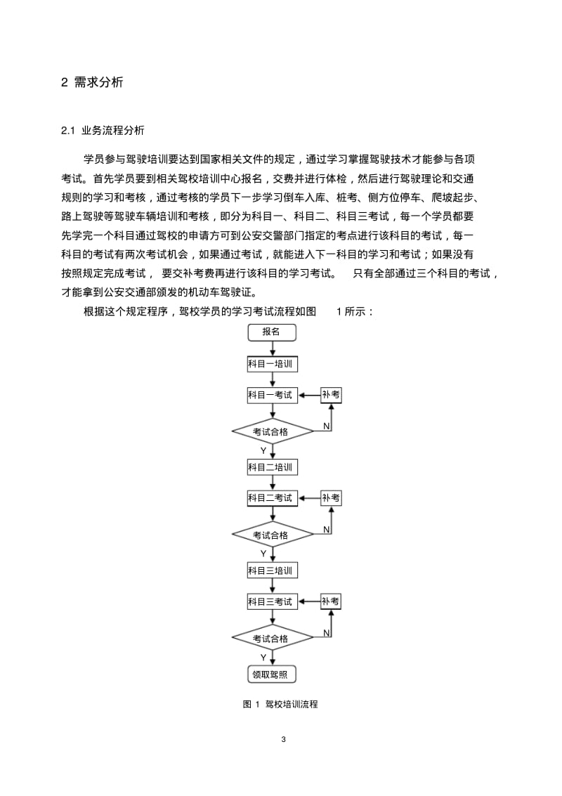 驾校培训管理系统的设计与实现需求分析样例.pdf_第3页