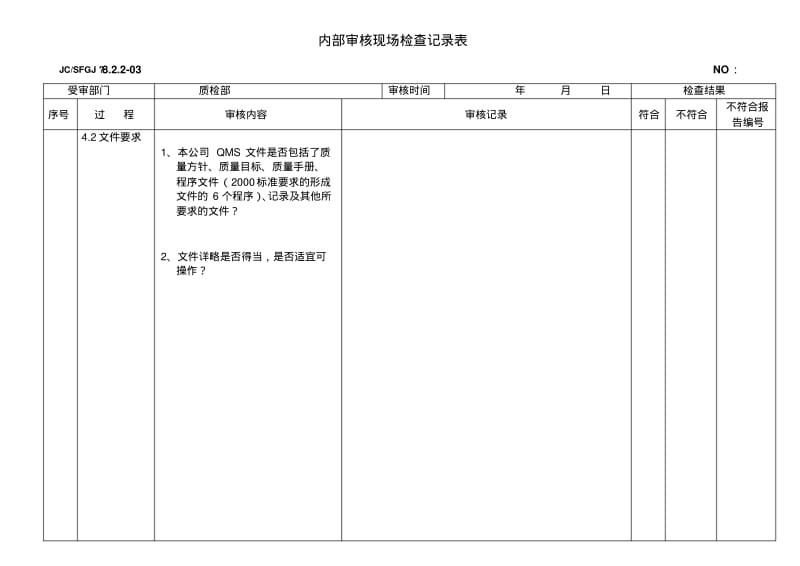 内部审核现场检查记录1.pdf_第1页