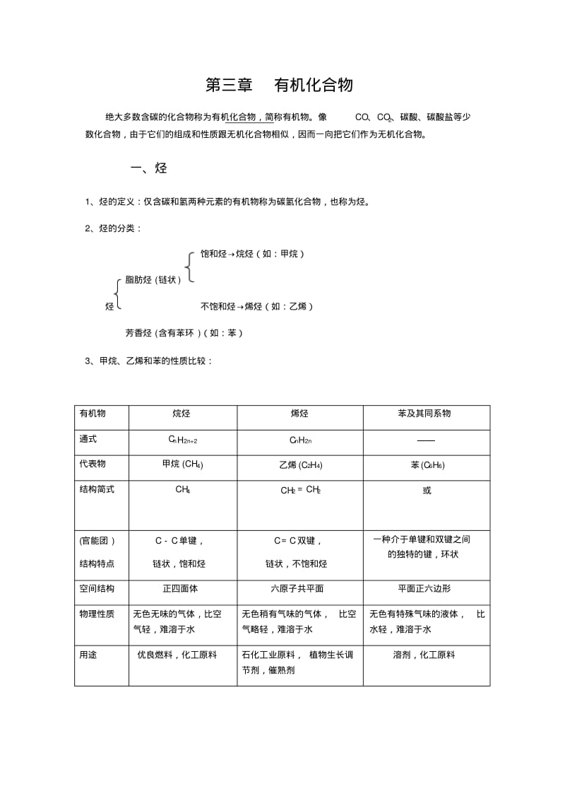 人教版化学必修二有机物知识点.pdf_第1页