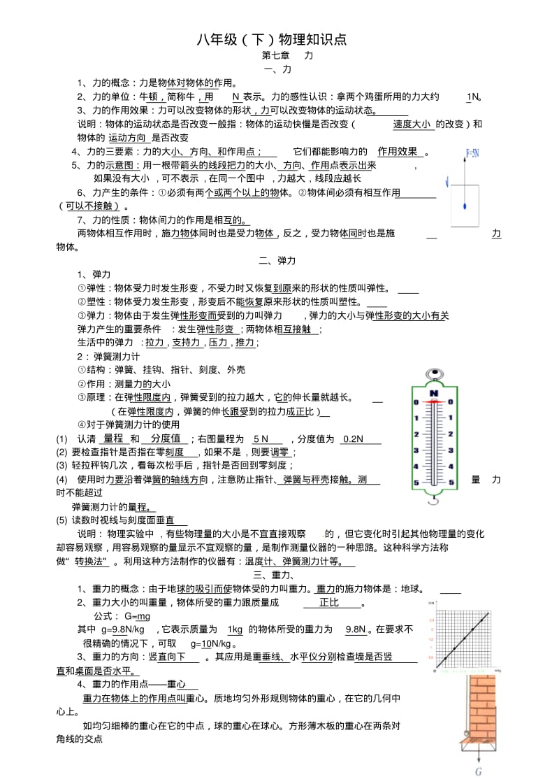 人教版物理八年级下册知识点总结.pdf_第1页