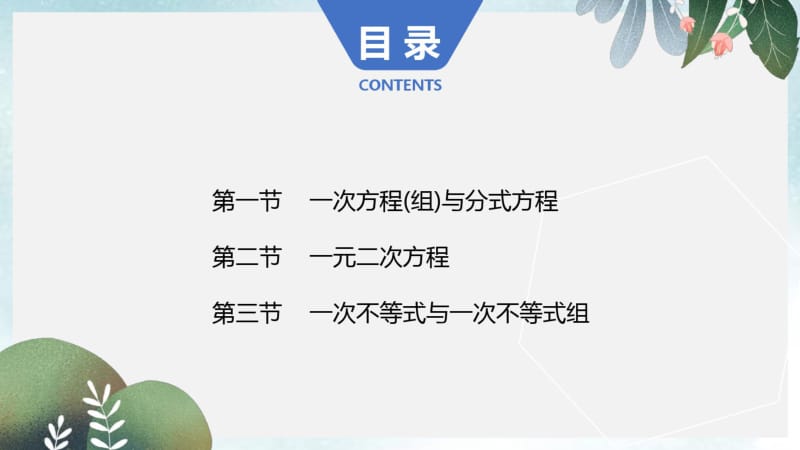 中考数学总复习第二章方程组与不等式组课件.pdf_第2页