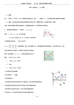 人教版高一物理必修一第二章位移时间和速度时间图像.pdf