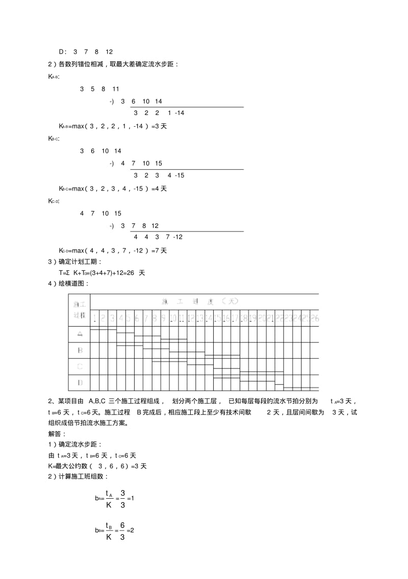 流水施工标准习题库.pdf_第2页