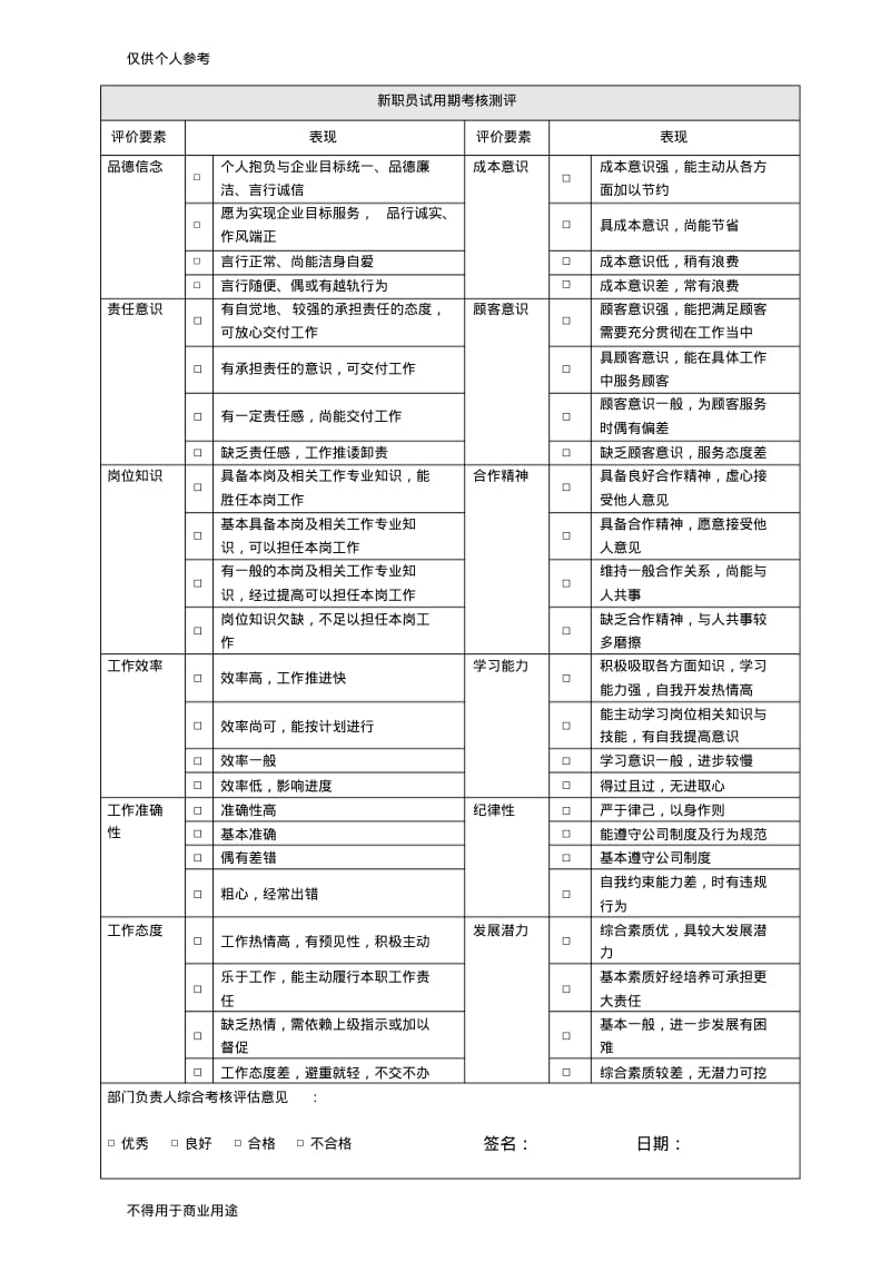 职员转正考核审批表.pdf_第3页