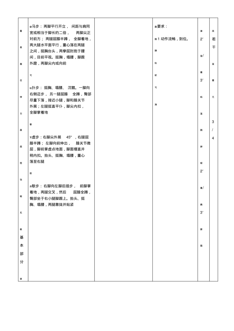 武术课基本手型步法教学教案.pdf_第3页