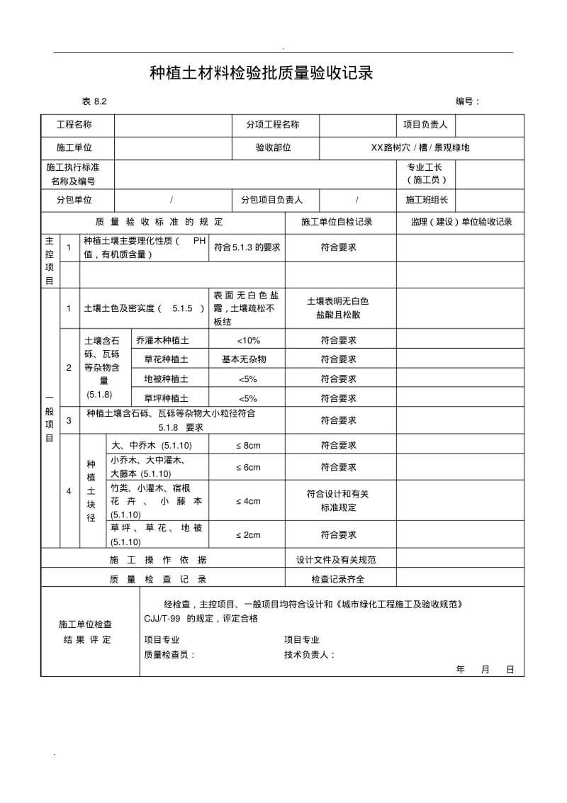 园林绿化植物材料工程检验批质量验收记录.pdf_第1页