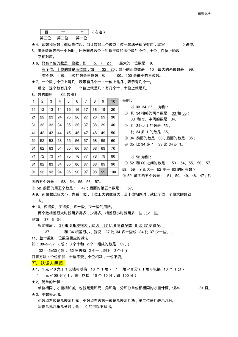 人教版小学一年级数学下册_知识点归纳总结.pdf_第2页