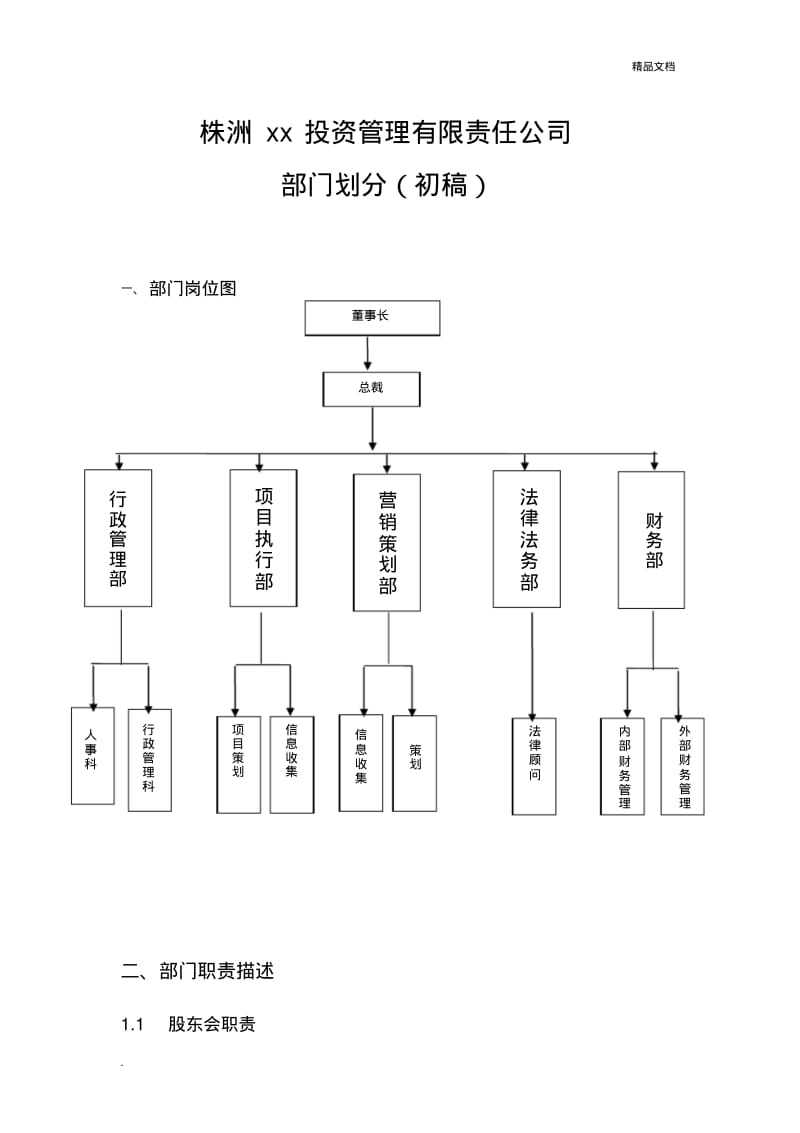 公司部门划分及职责.pdf_第1页