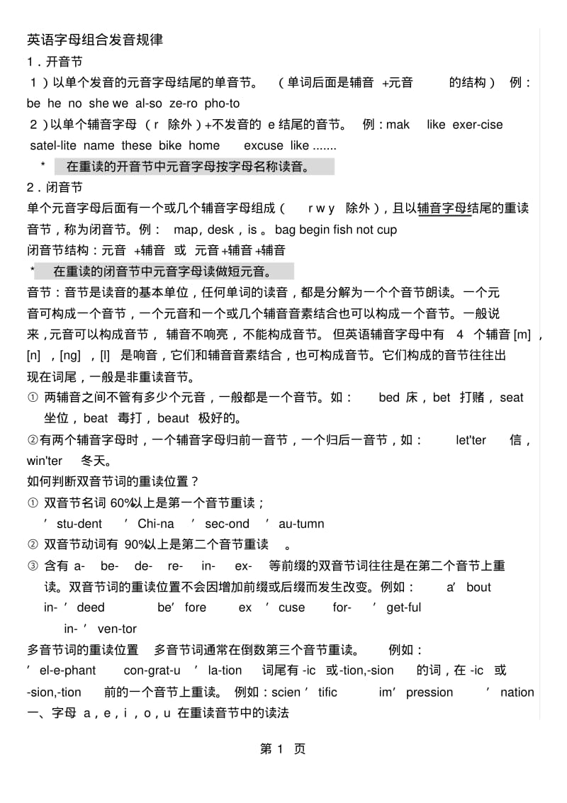 初中英语字母组合发音规律.pdf_第1页