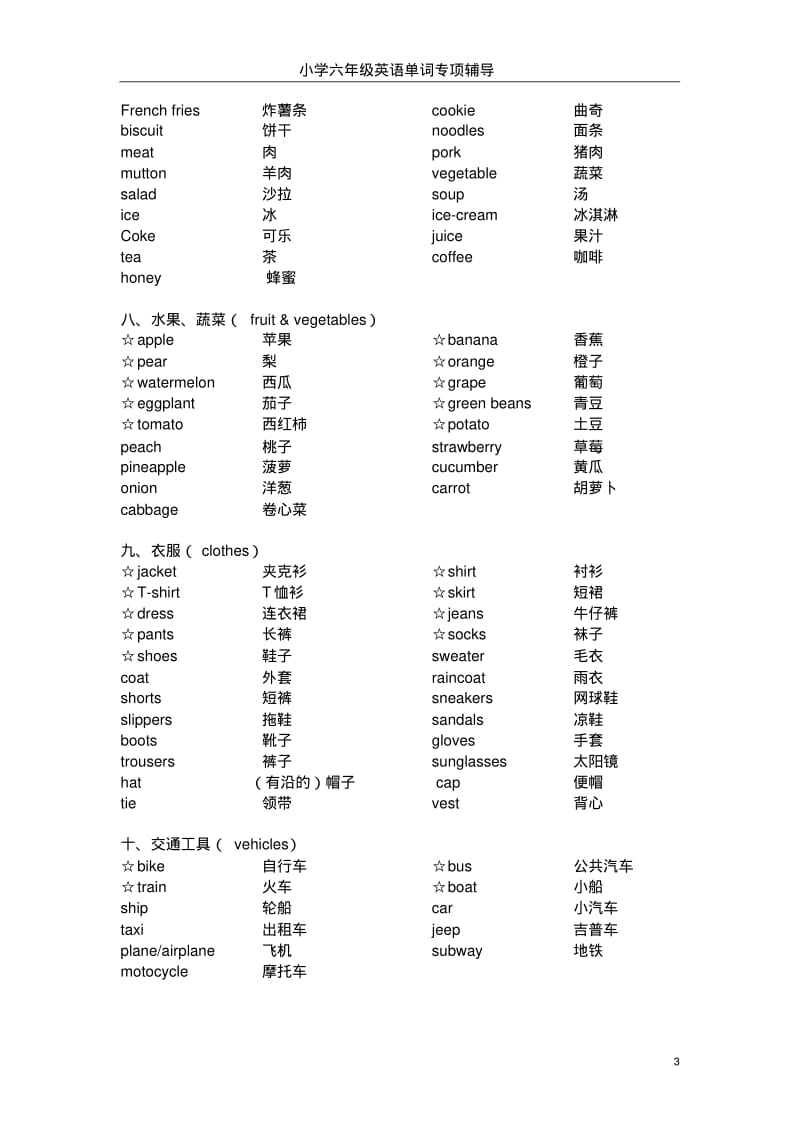 新版PEP小学英语单词分类汇总(1)汇总.pdf_第3页