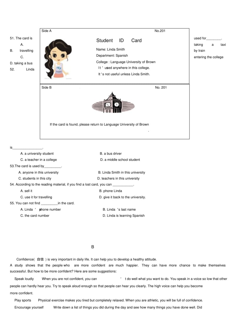 新疆中考英语中考试题(附答案).pdf_第3页