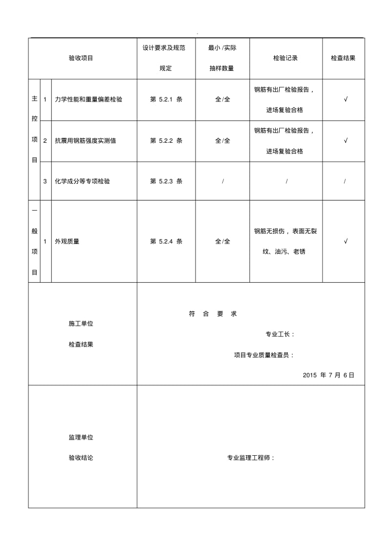 钢筋原材料检验批质量验收记录.pdf_第3页