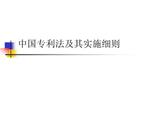 中国专利法及其实施细则【精品-PPT】.pdf