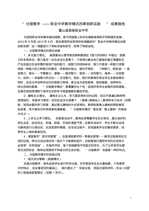 分层教学成果报告汇总.pdf