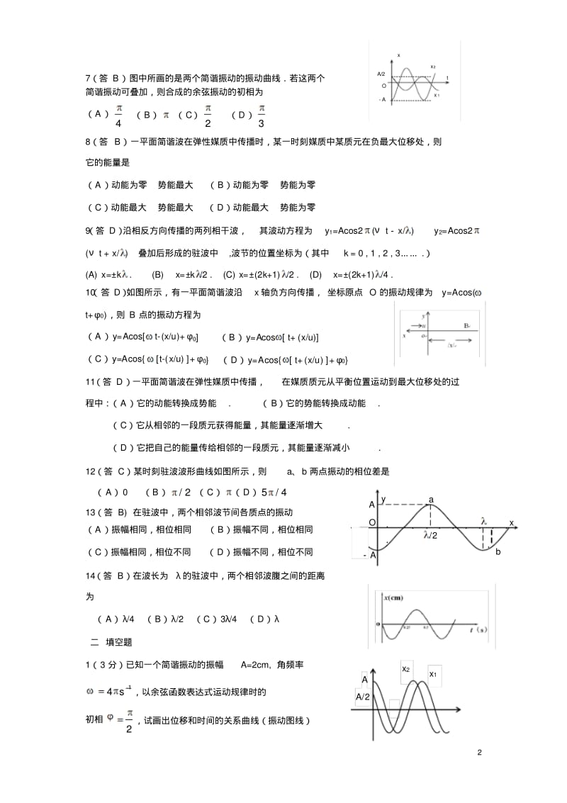 浙江工商大学大学物理下复习题汇编.pdf_第2页