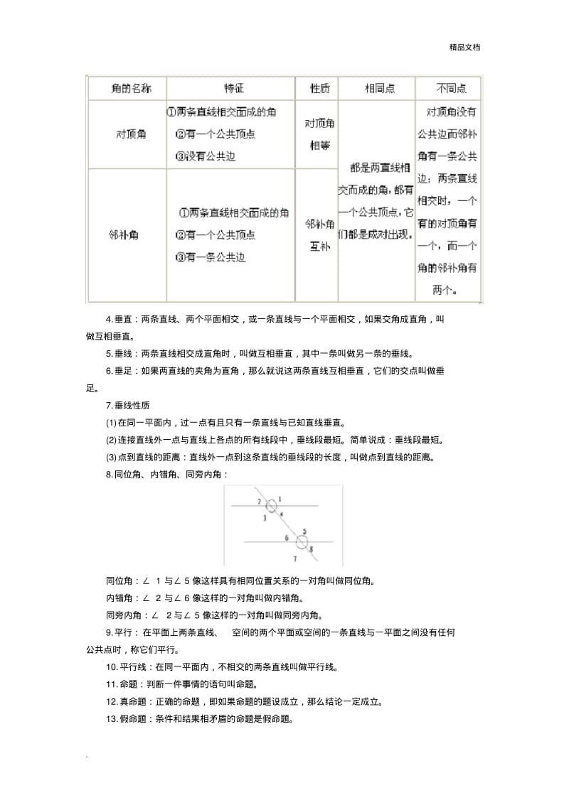 初一数学下册《相交线与平行线》知识点归纳.pdf_第2页