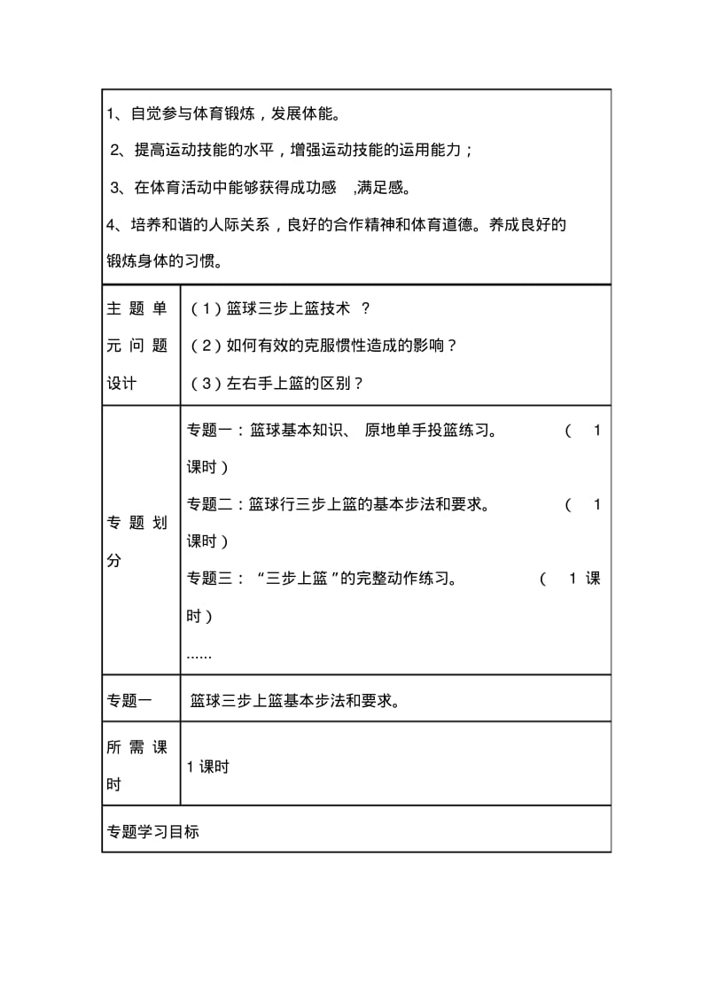 初中体育篮球三步上篮单元教学设计以及思维导图.pdf_第3页