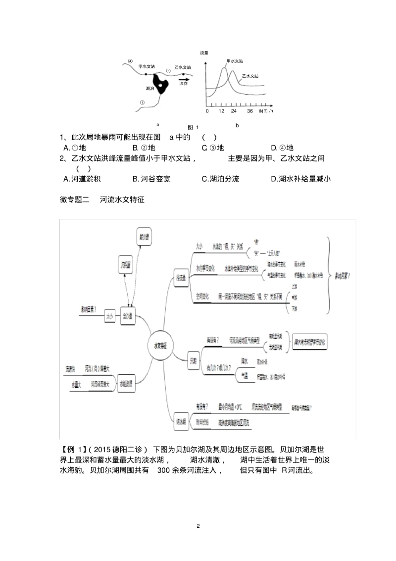 2020年高考模拟复习知识点试卷试题之河流专题届高考地理专项训练--河流.pdf_第2页