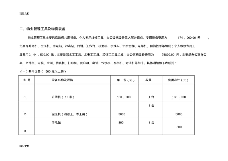 最新物业管理工具明细表资料.pdf_第1页