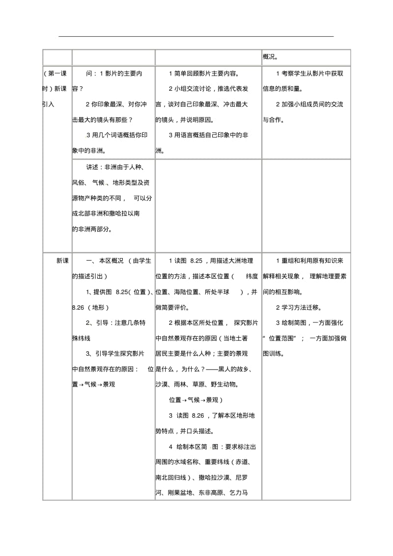 1.1撒哈拉以南非洲教案(中图版八年级下册).pdf_第3页