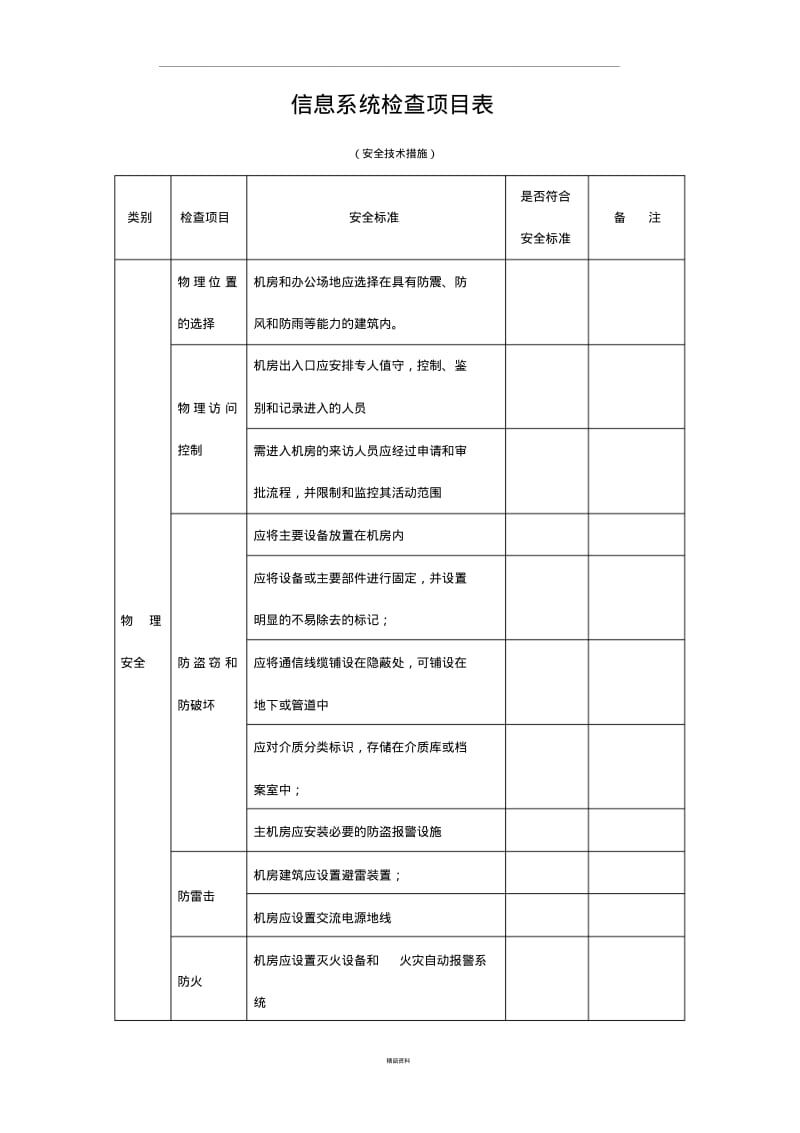 信息系统网络安全检查表.pdf_第1页