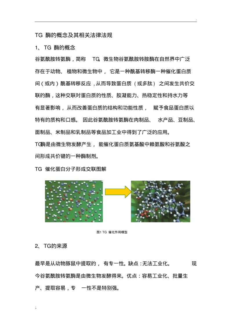 TG酶的特点、原理及使用工艺方法(0617093258).pdf_第1页