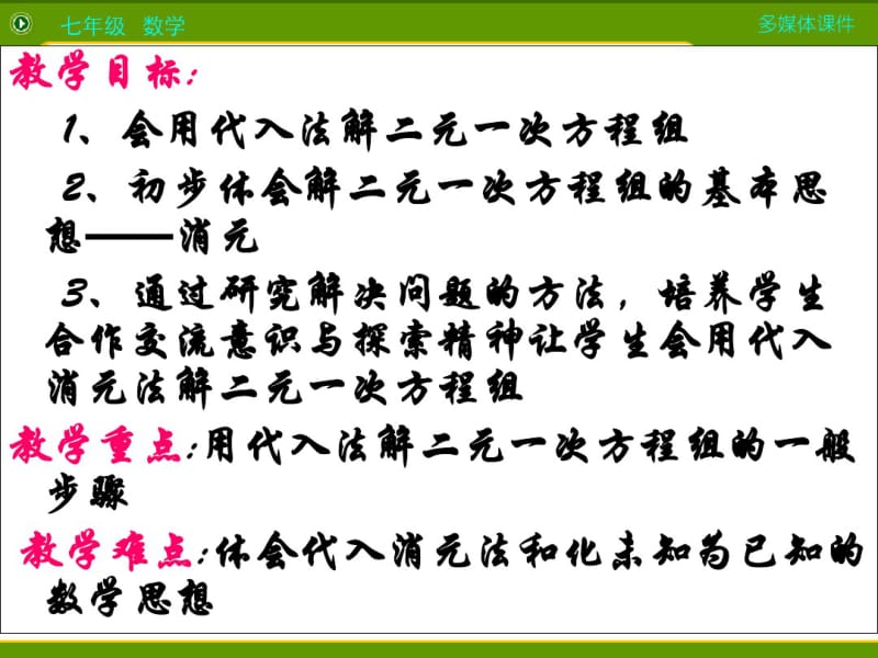 (完整版)代入消元法解二元一次方程组公开课课件.ppt.pdf_第2页