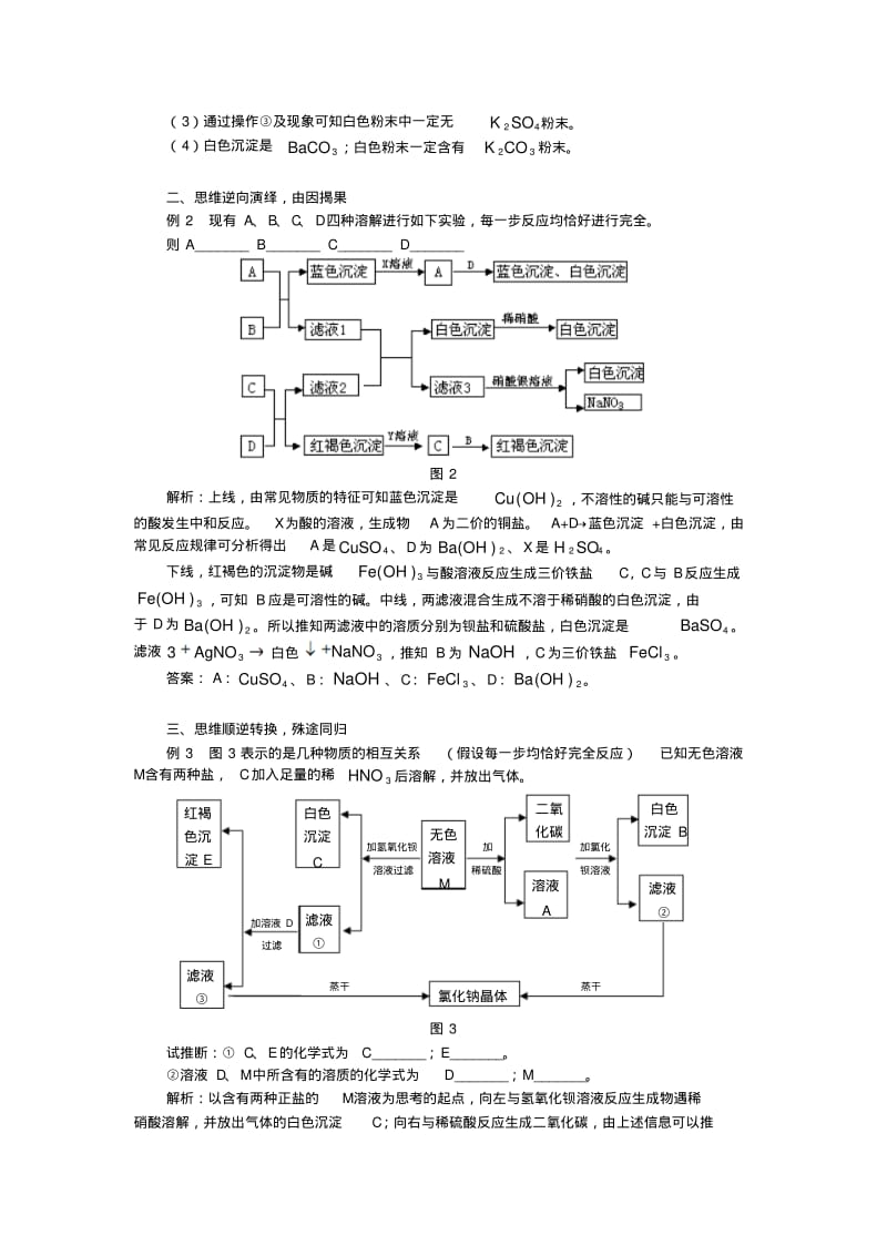 九年级化学有关“酸碱盐”推断题的解法与技巧学法指导.pdf_第2页