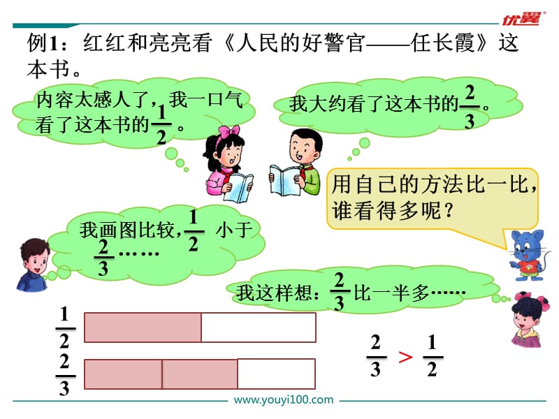 冀教版五下数学第2单元课件第2课时 分数的大小比较.ppt_第3页