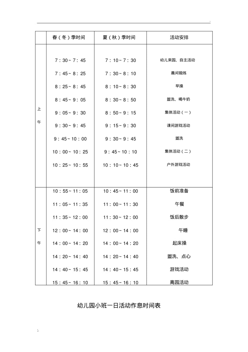 幼儿园各班一日活动作息时间表.pdf_第2页