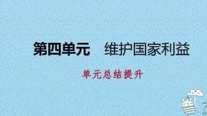 2018年八年级道德与法治上册第四单元维护国家利益复习课件新人教版.pdf