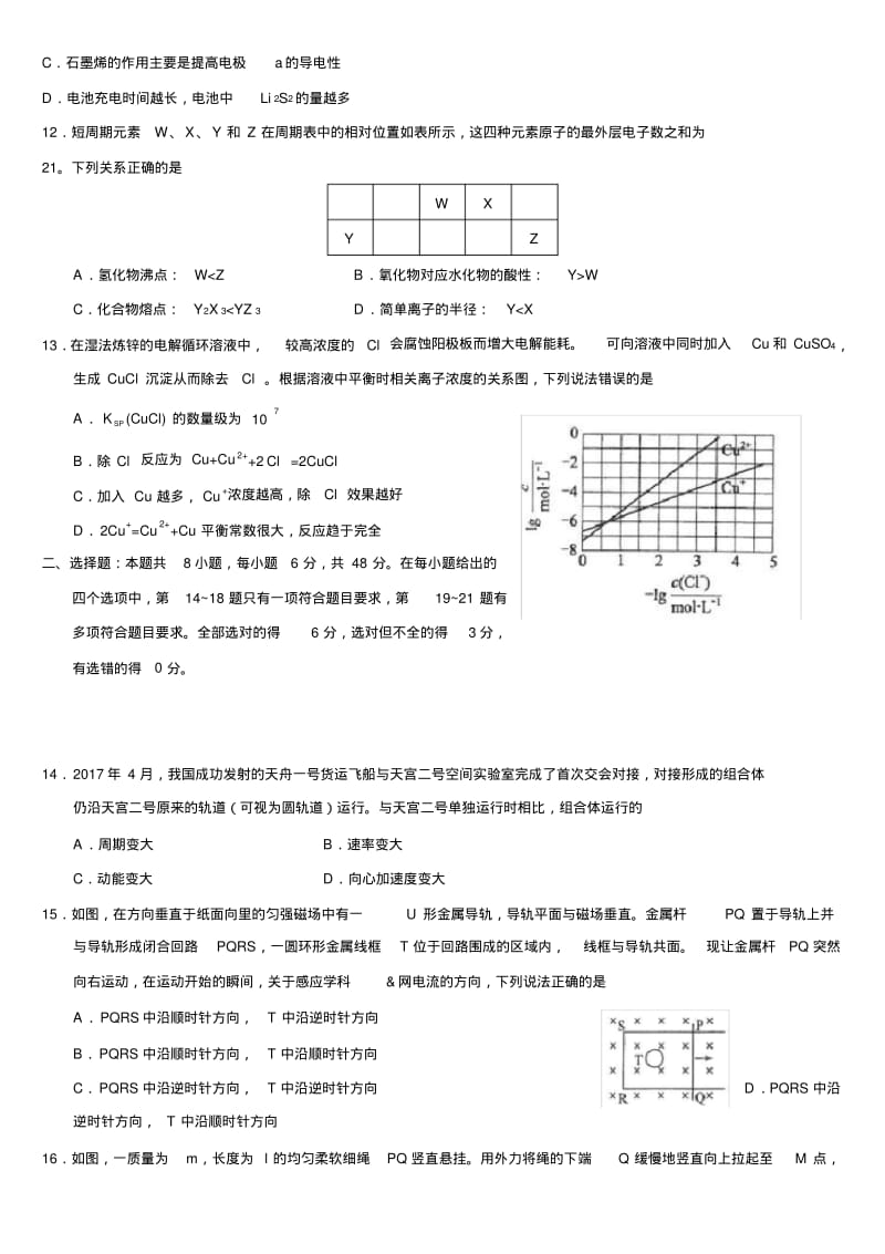 2017高考全国3卷理综试题及答案.pdf_第3页