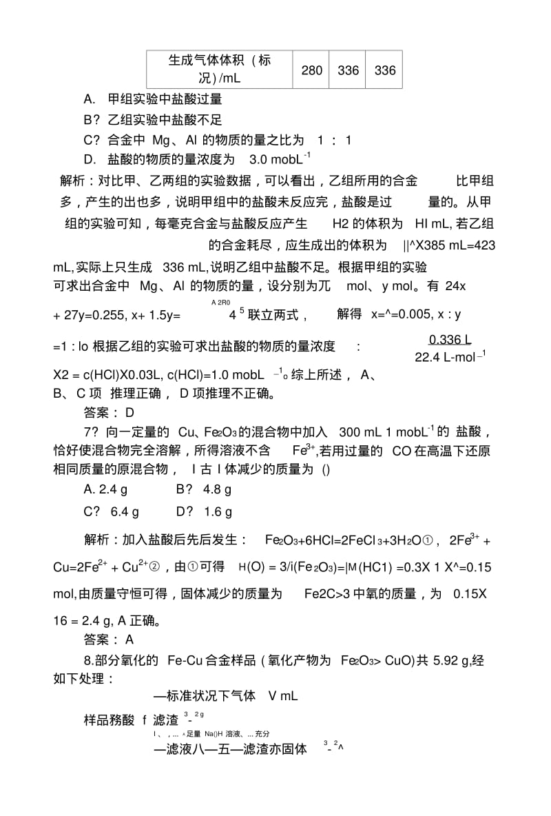 2019版化学一轮高中全程复习方略达标作业+10铜及其化合物金属资源+Word版含解析.docx.pdf_第3页