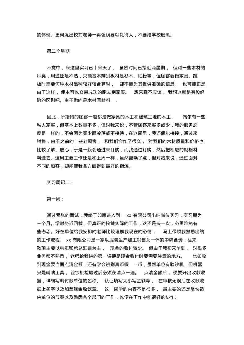 实习周记范文20篇-总结报告模板.pdf_第2页