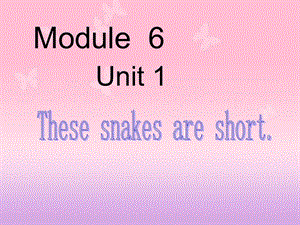 外研版（一起）一下Module 6《Unit 1 These snakes are short》ppt课件1.ppt