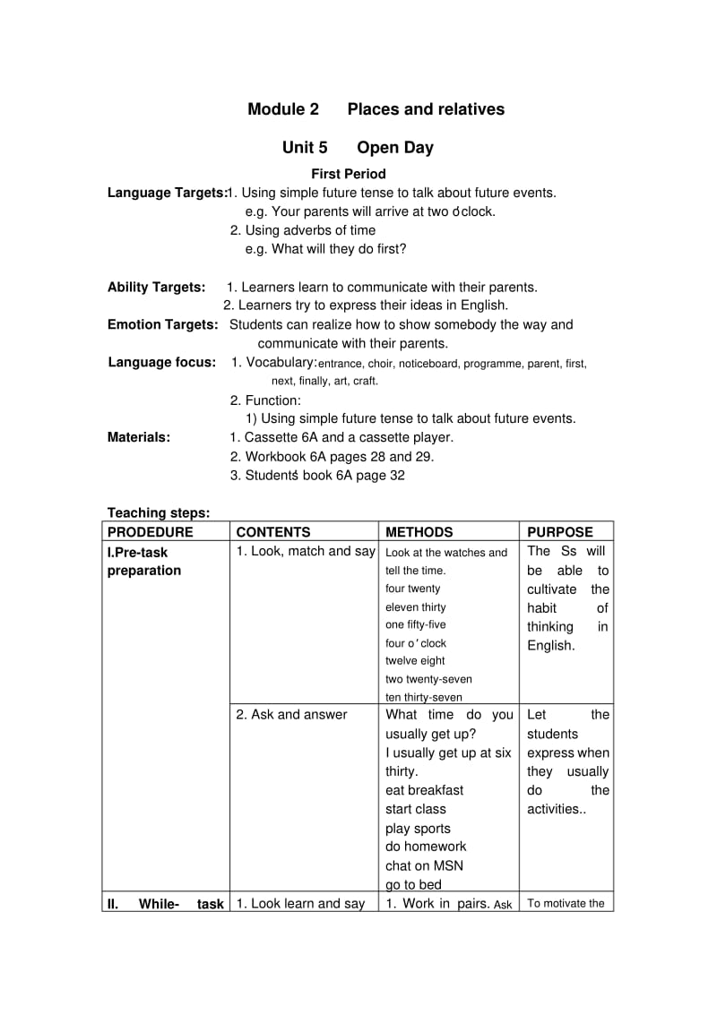 上海版牛津英语6A-M2U5教案.pdf_第1页