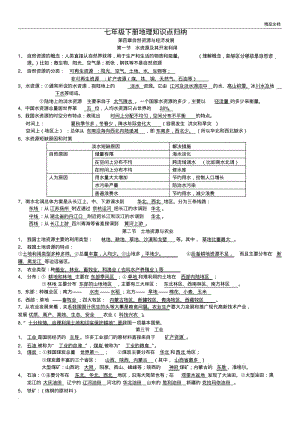 中图版地理七年级下册知识点.pdf