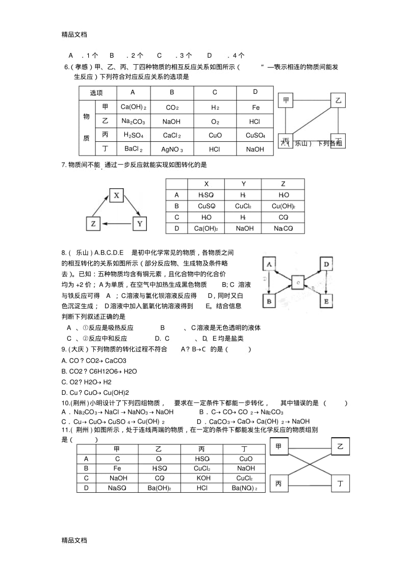 最新中考化学试题分类汇编及答案-----推断题资料.pdf_第2页