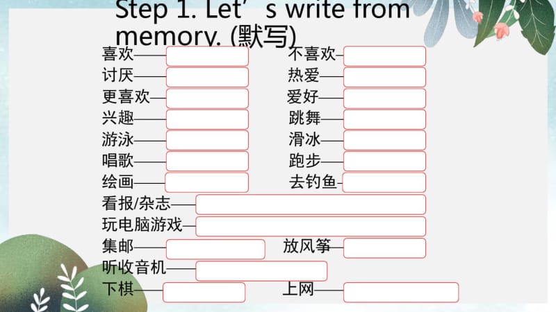 中考英语话题及读写训练课件：InterestandHobby(兴趣与爱好).pdf_第2页