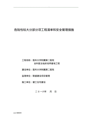 危险性较大分部分项工程清单和安全管理措施.pdf