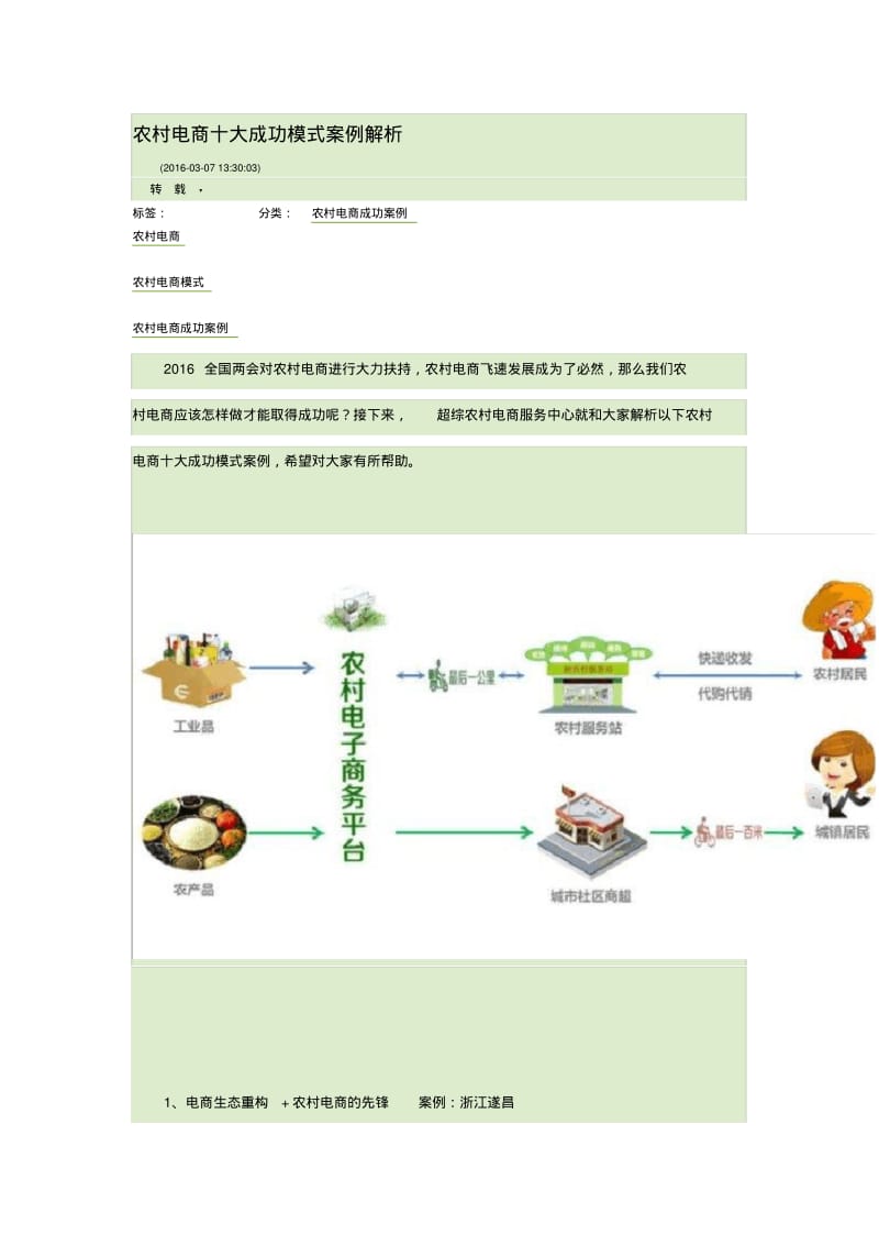 农村电商十大成功模式案例解析.pdf_第1页