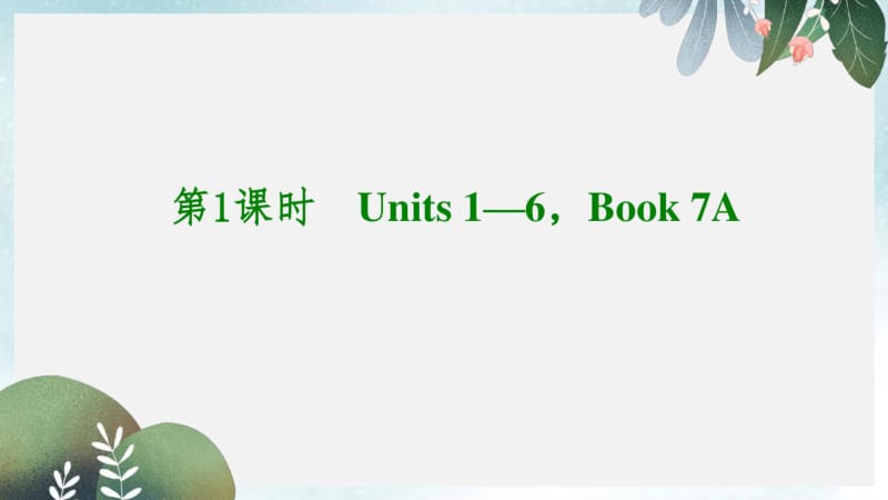 中考英语考前复习二+第1课时七上Units+1-6课件+人教新目标版.pdf_第2页