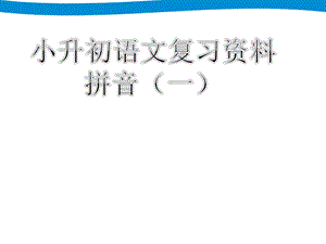 部编版六下语文小升初期末专项复习一拼音PPT.ppt