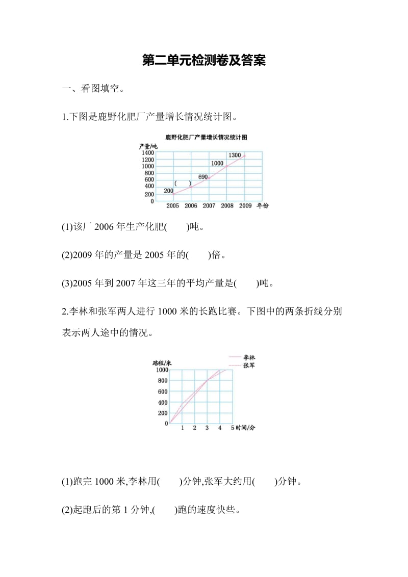 苏教版五年级下第二单元测试题.docx_第1页