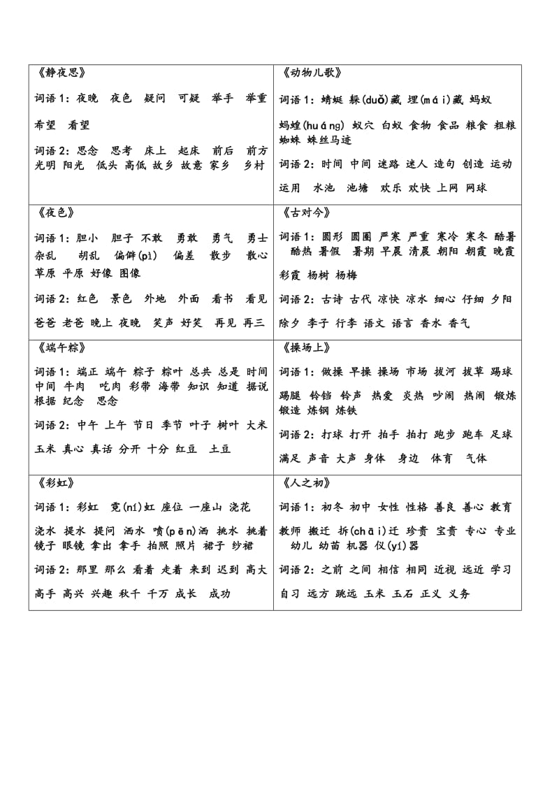 部编版一下语文期末复习之 认读词语和听写词语.docx_第3页