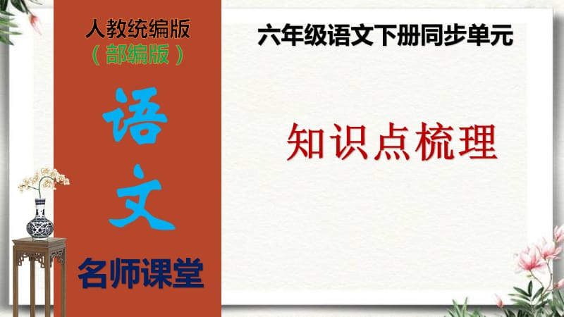 部编版六年级语文下册第一单元知识点梳理（课件）(共79张PPT).ppt_第1页