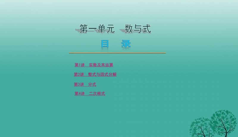 2018年人教版初中中考数学复习数与式课件PPT课件.pdf_第1页