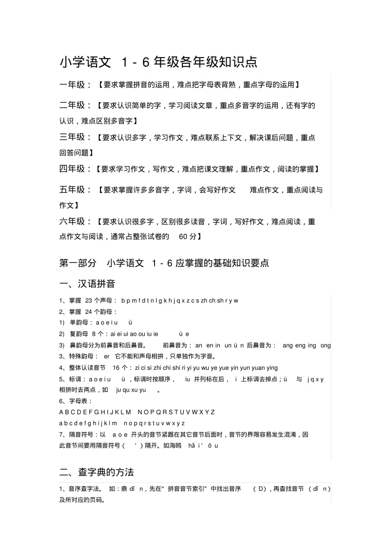 小学语文知识点系统梳理.pdf_第1页