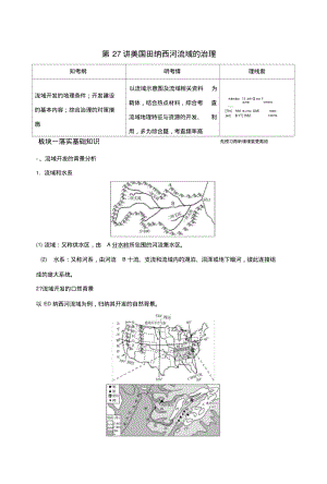 2019版高考地理大一轮复习第十单元区域可持续发展第27讲美国田纳西河流域的治理学.docx.pdf