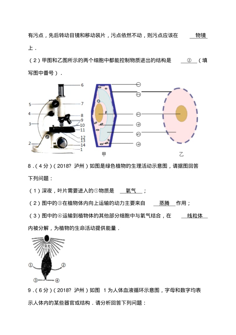 2018年四川省泸州市中考理科综合真题及答案精品.pdf_第3页